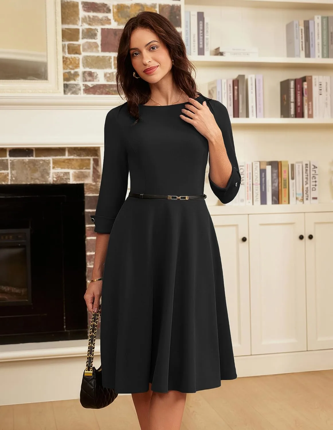 midi dress boat neck 4