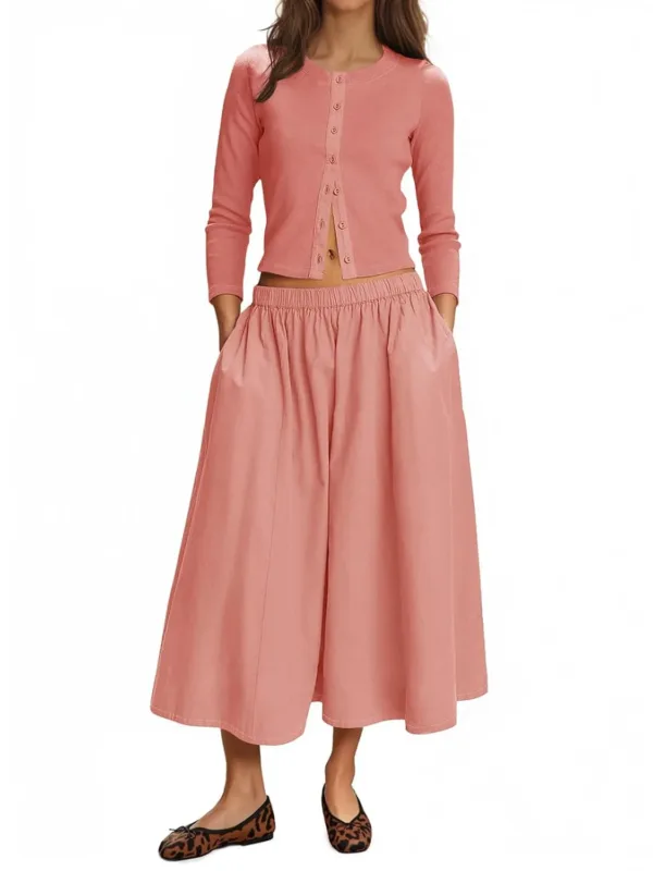midi skirt set women 1
