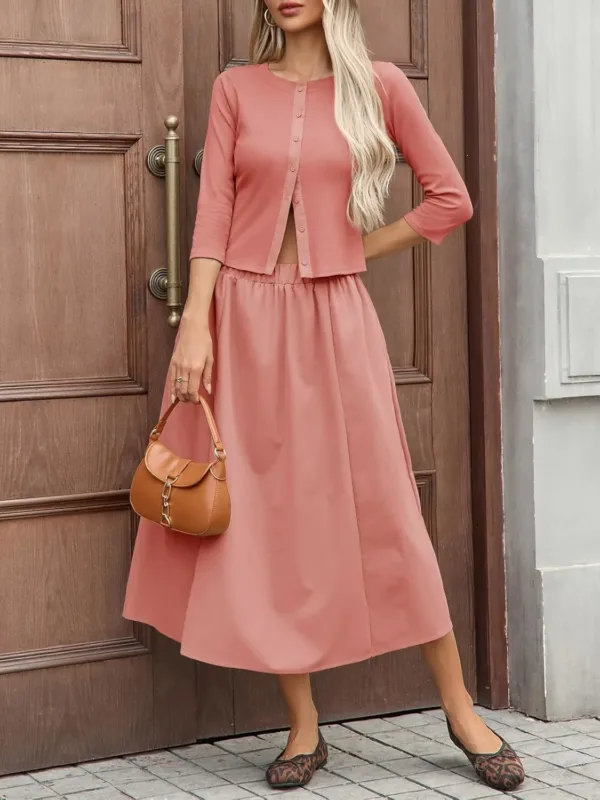 midi skirt set women 2