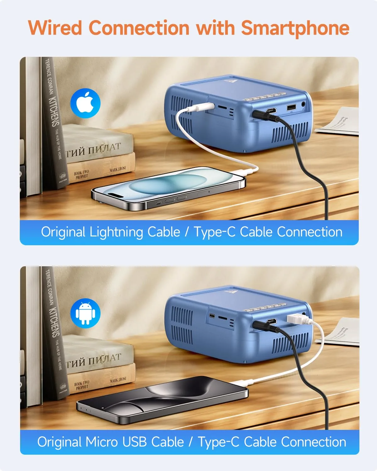 mini projector iphone wifi 4