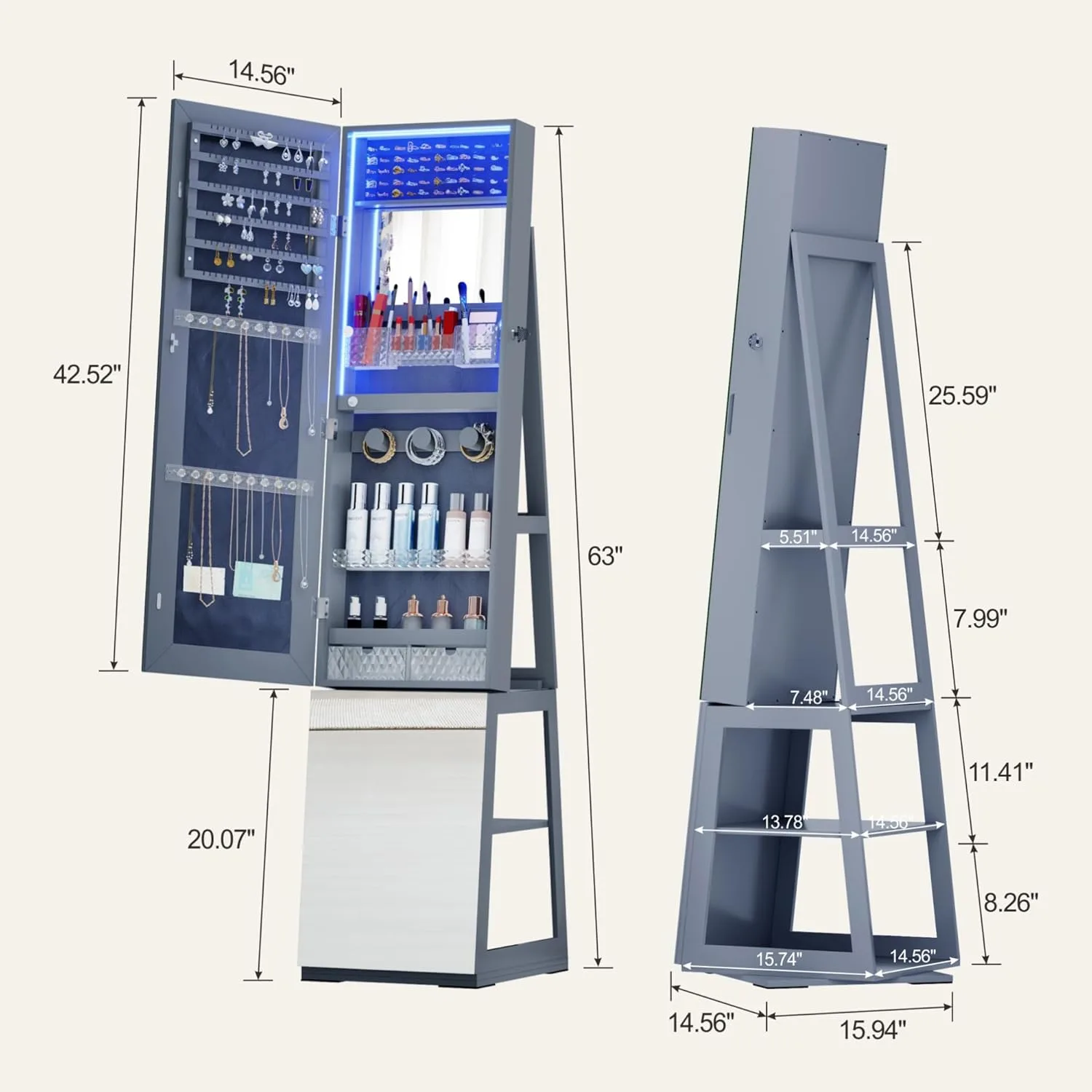 mirror jewelry cabinet 7