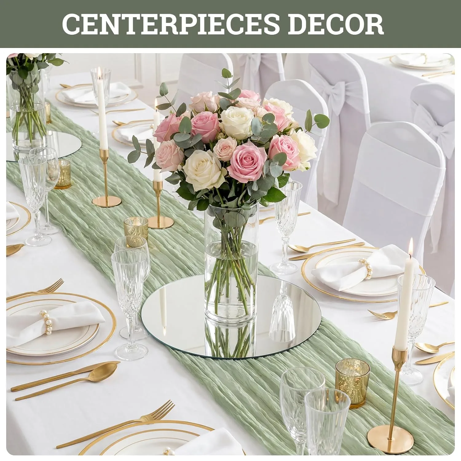 mirror plates centerpieces 4