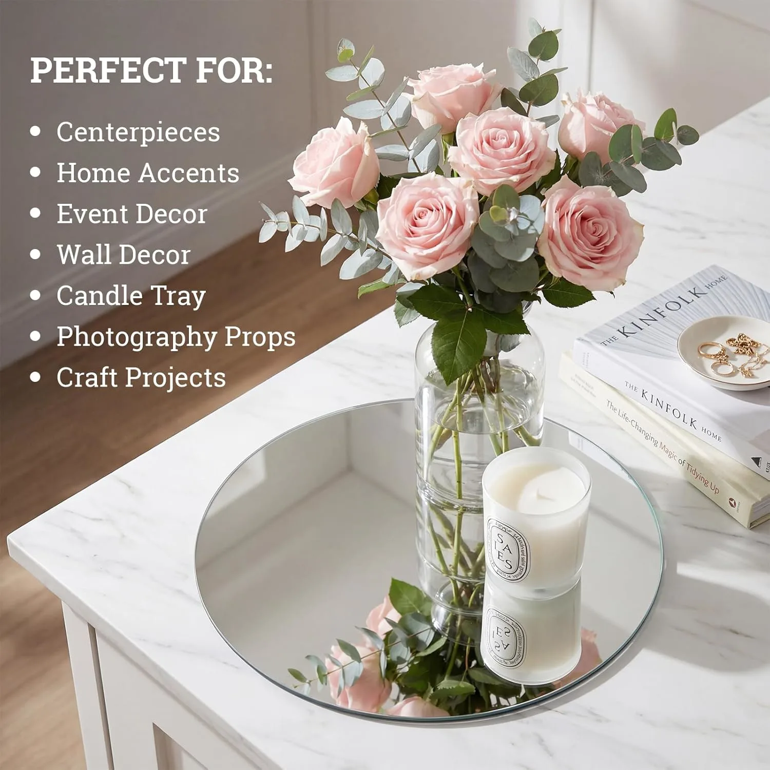 mirror plates centerpieces 7