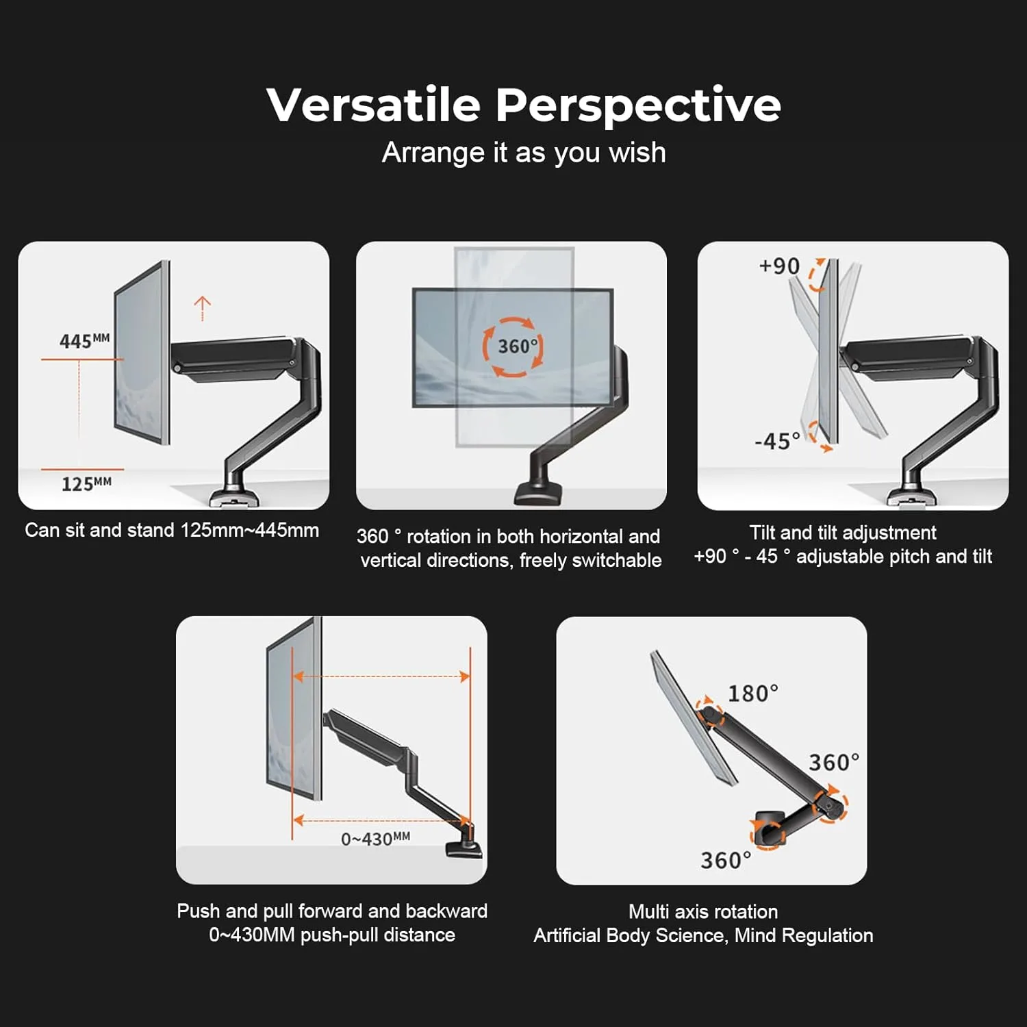 monitor mount single arm 6