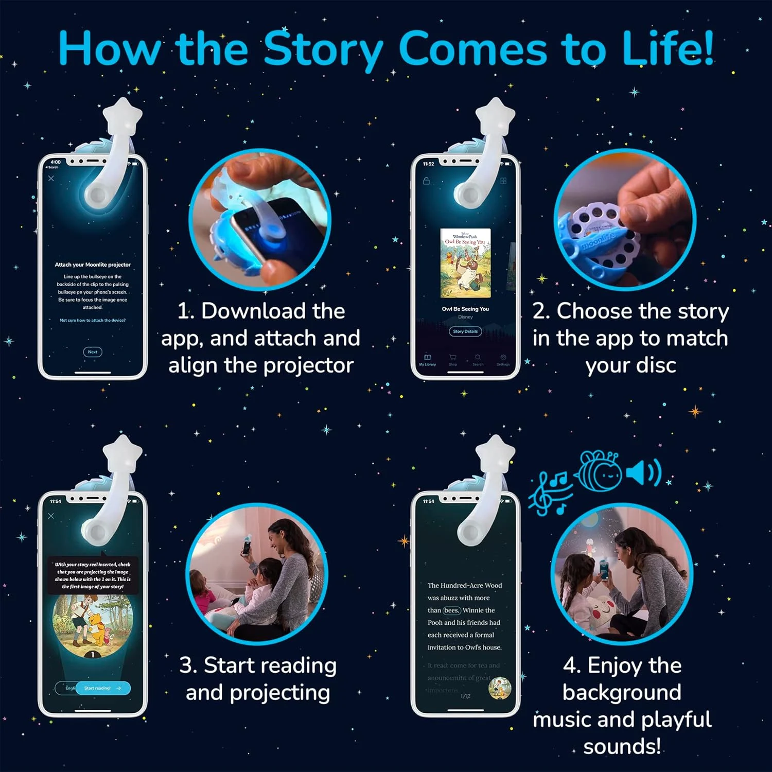 moonlite disney princess projector 5