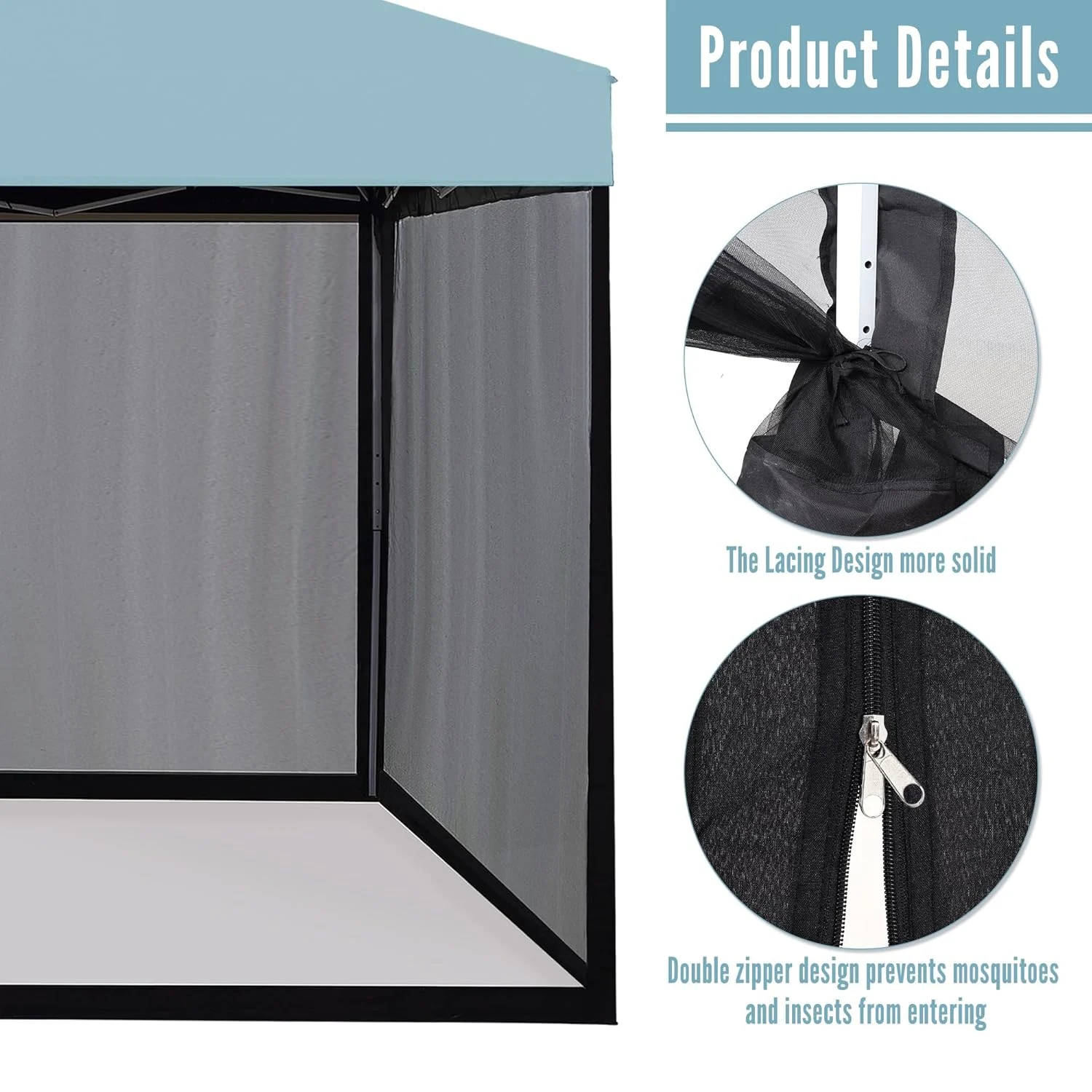 mosquito net canopy zipper 4