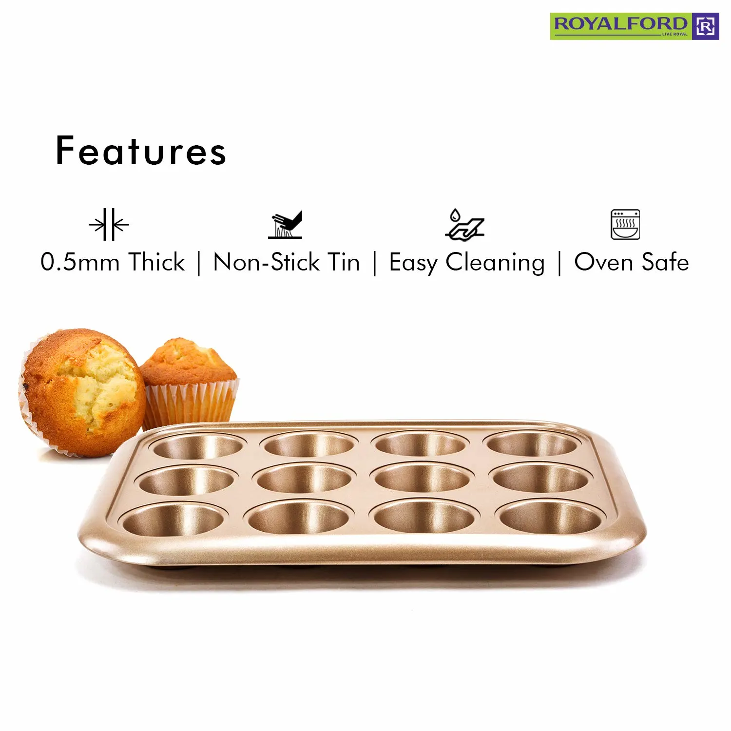 muffin pan royalford 2