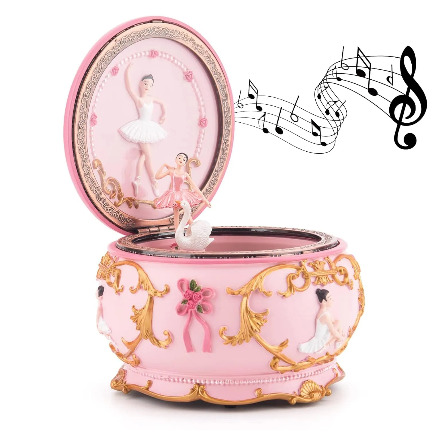 music box ballerina swan 1