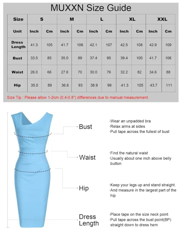 muxxn womens classic dress 6