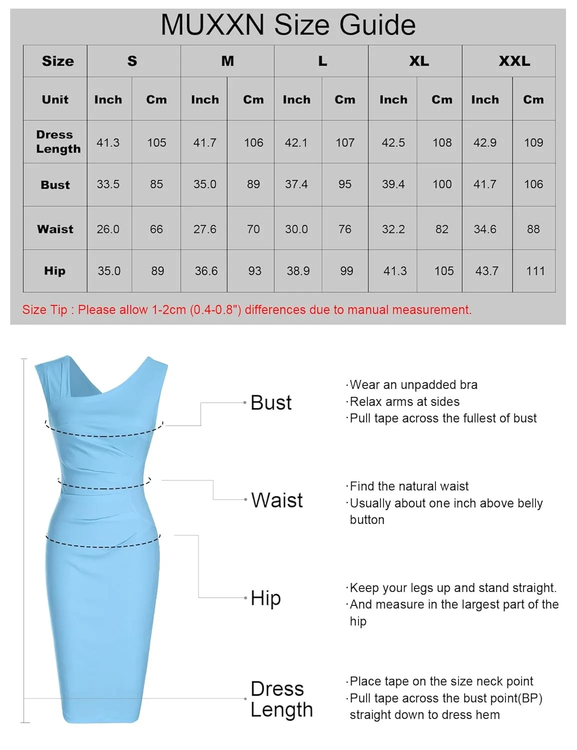 muxxn womens classic dress 6