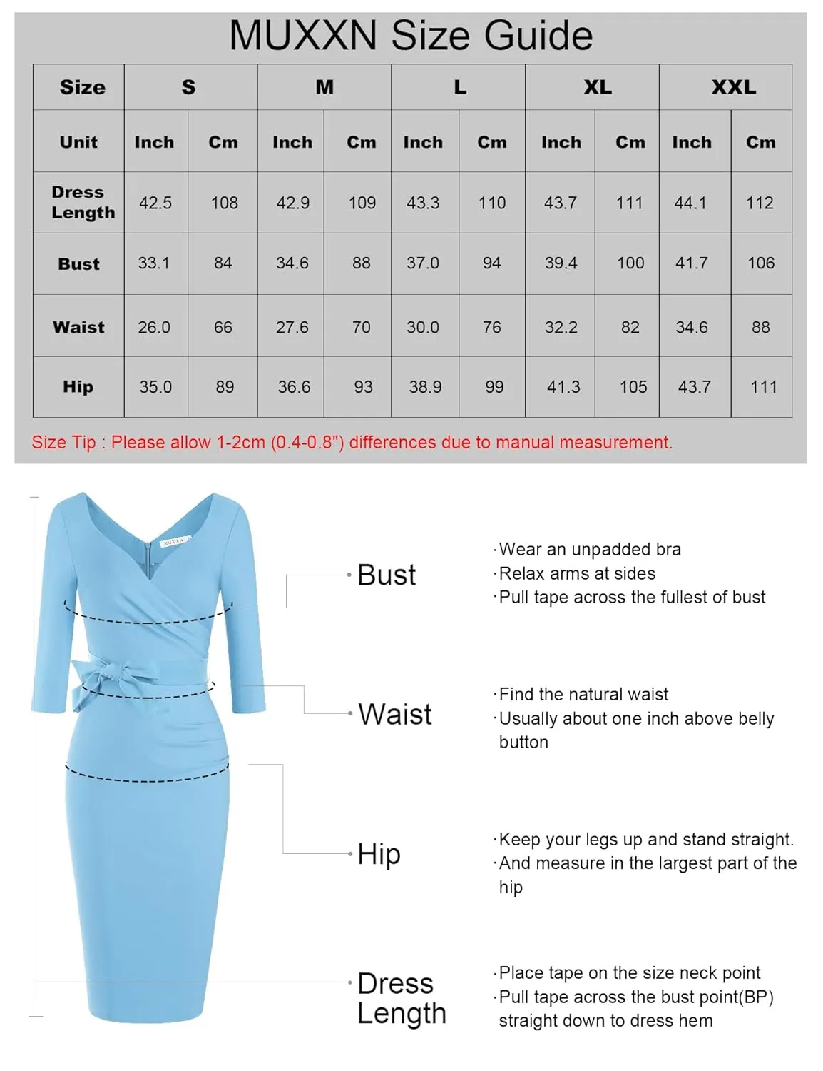 muxxn womens retro bodycon 6