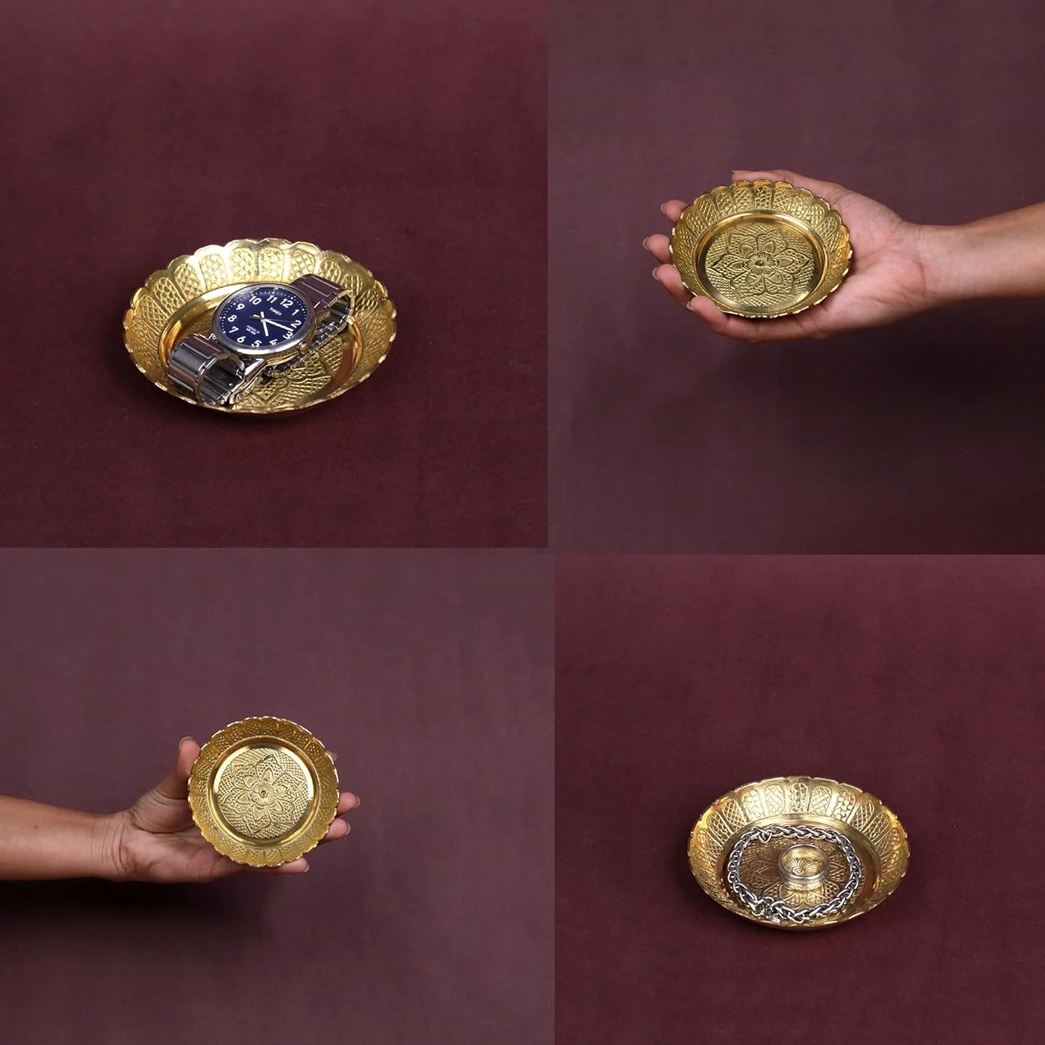 nakshi brass pooja plate 4