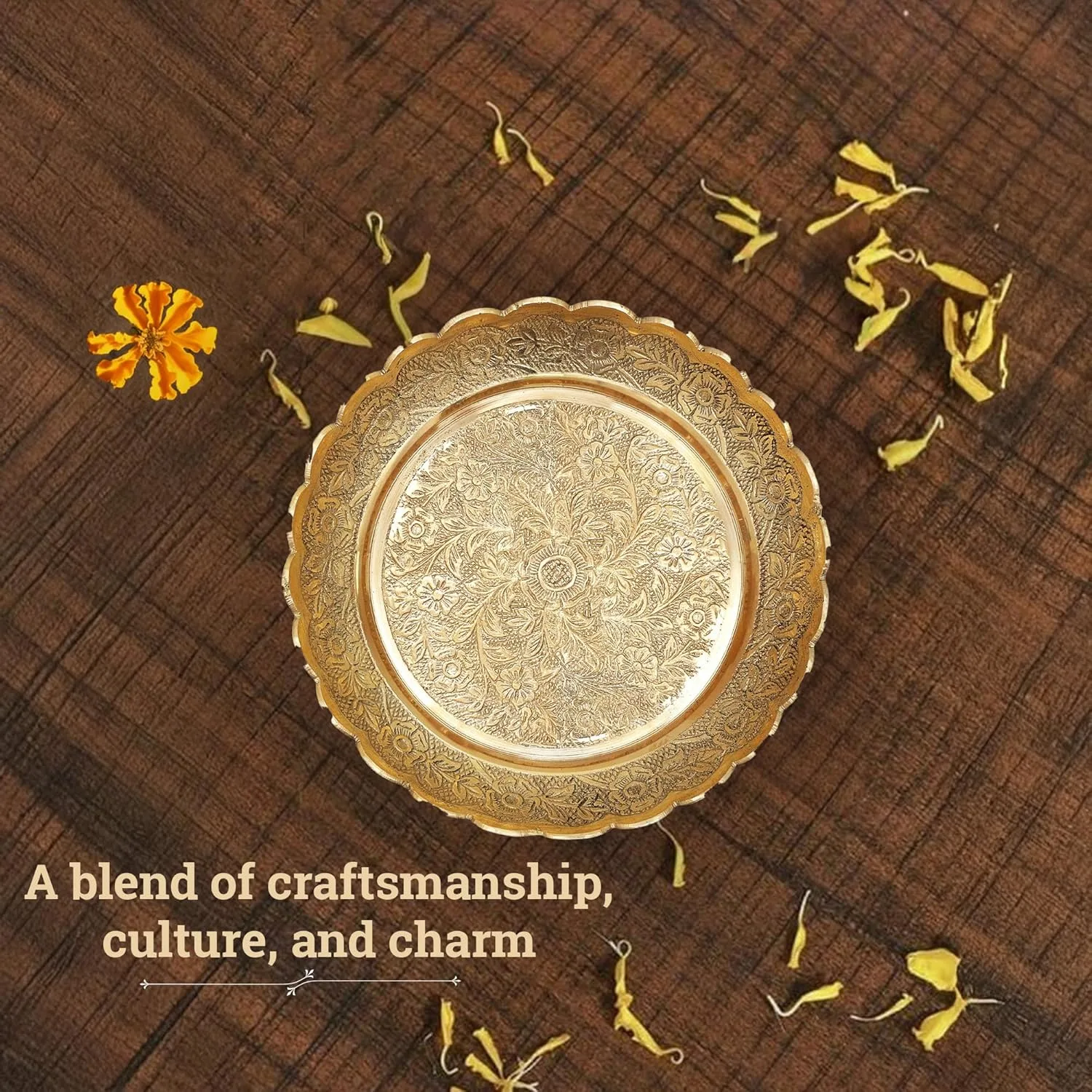 nakshi brass pooja plate 5