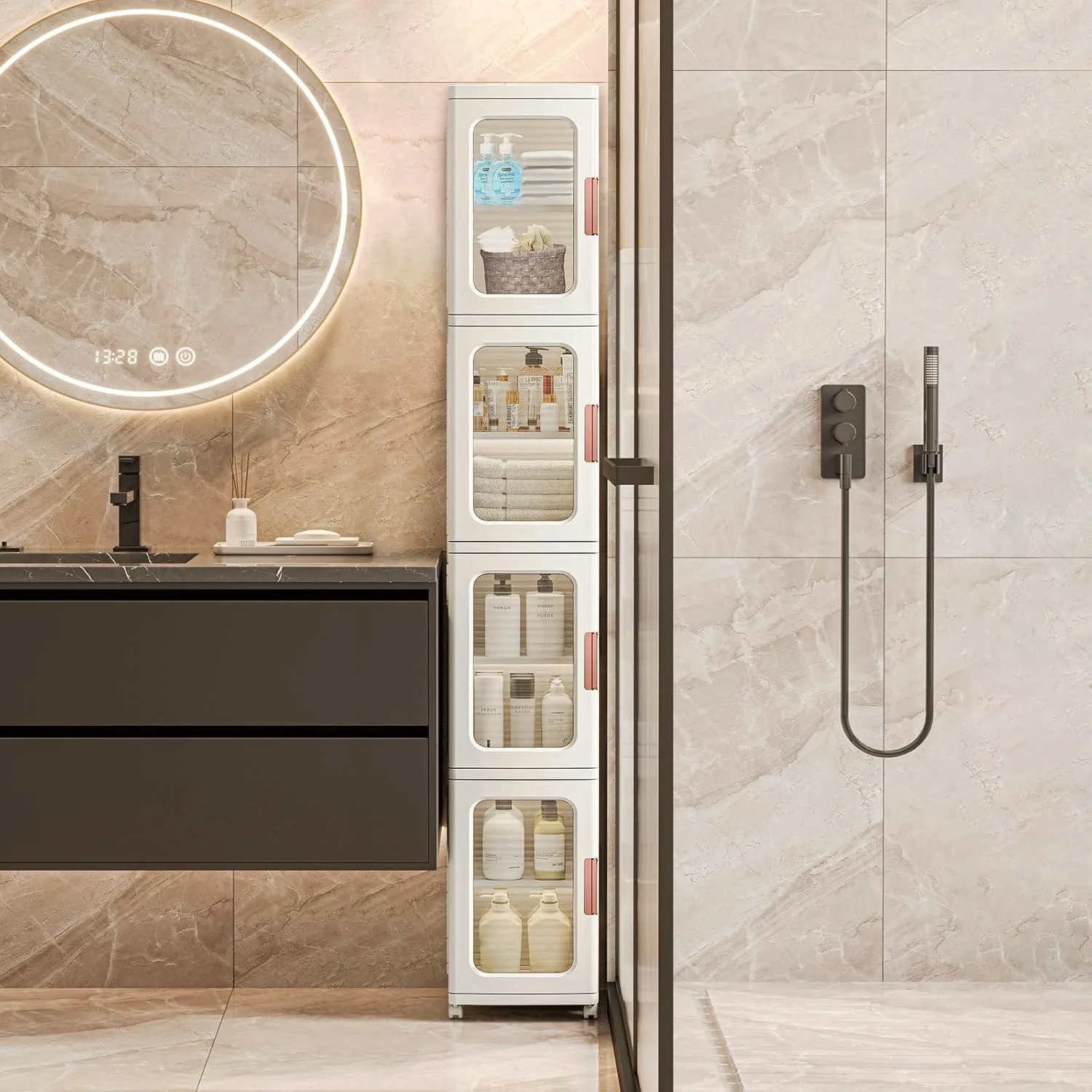 narrow storage cabinet 2