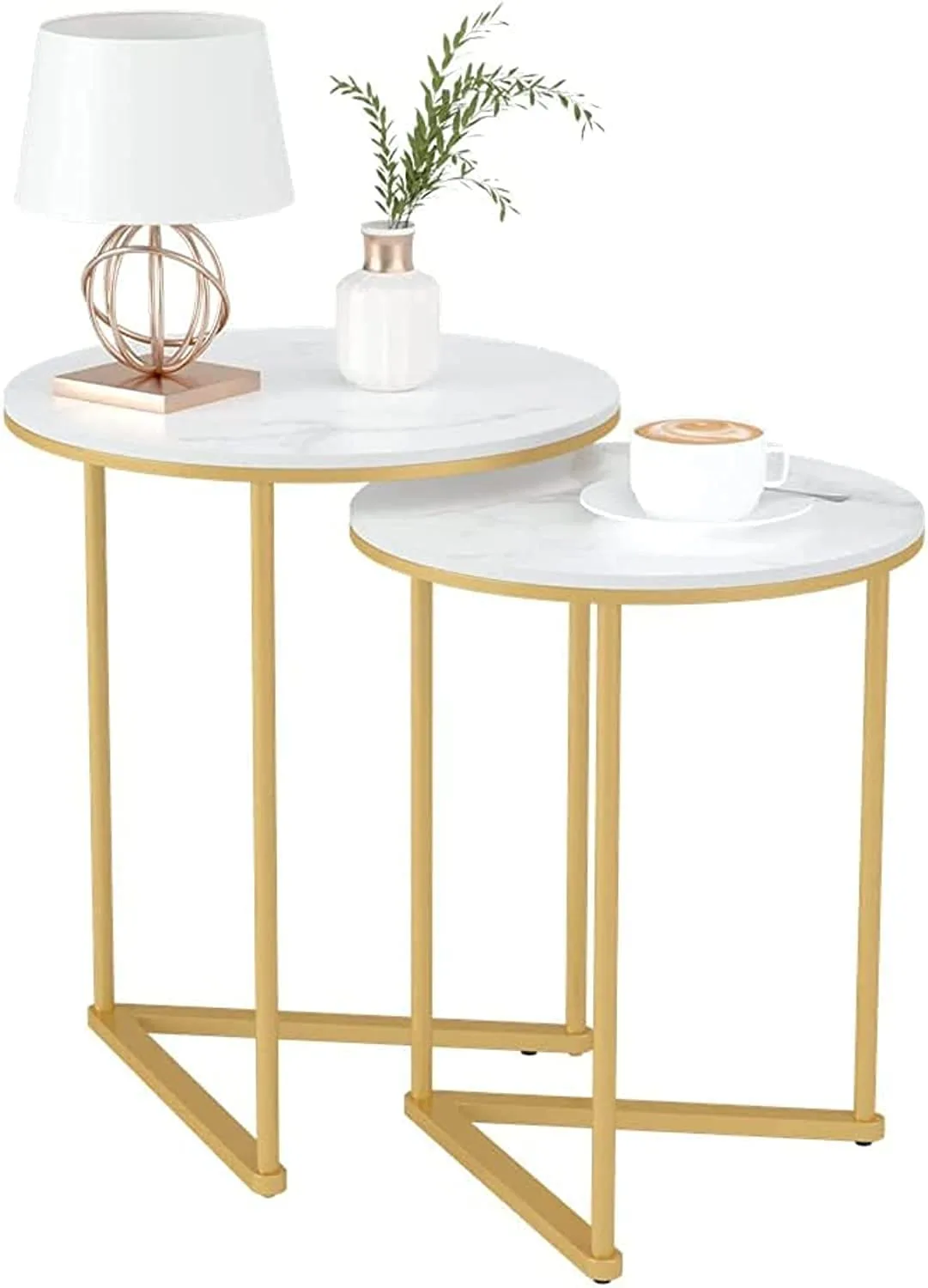 nesting table white marble 1