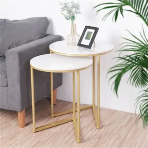 nesting table white marble 4