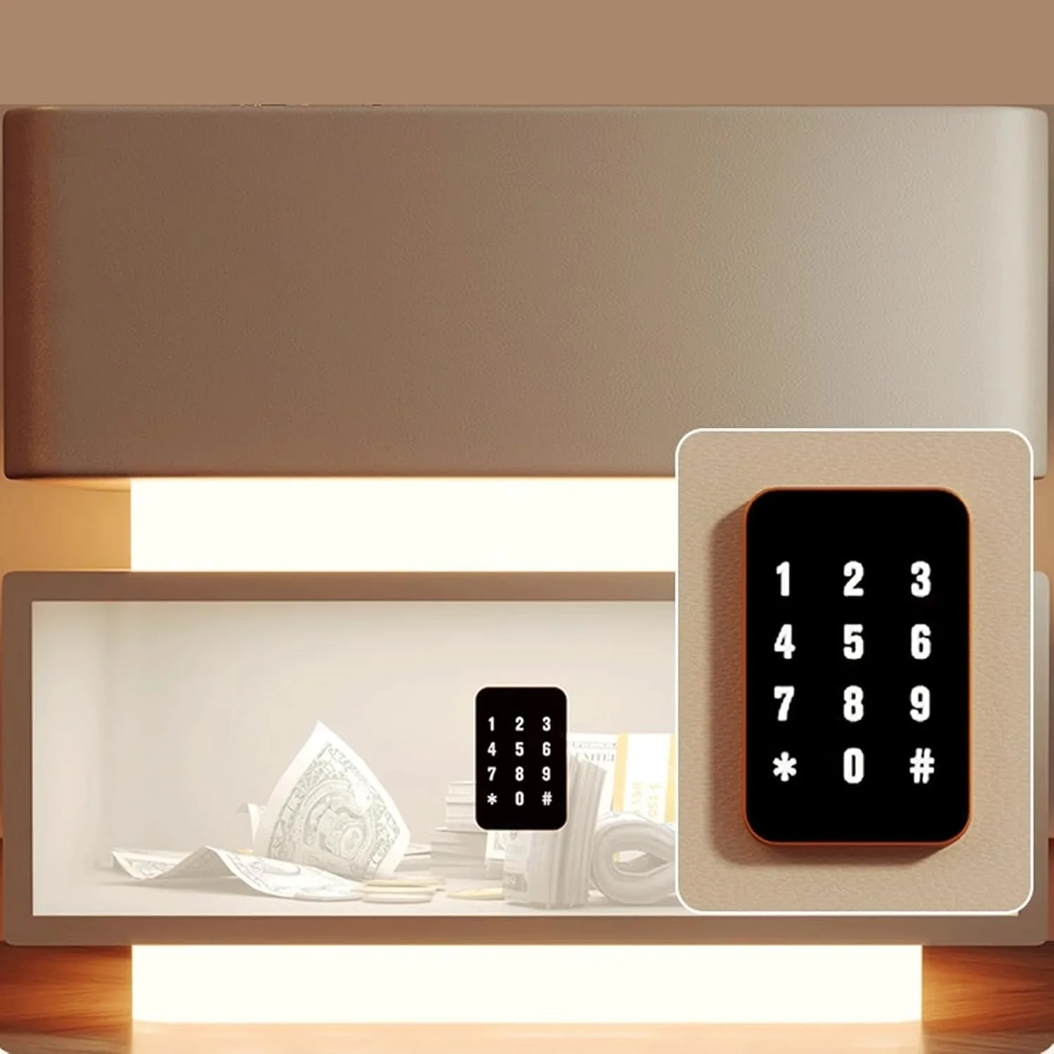 nightstand charging station lock 4