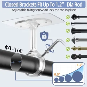 no drill curtain brackets 6