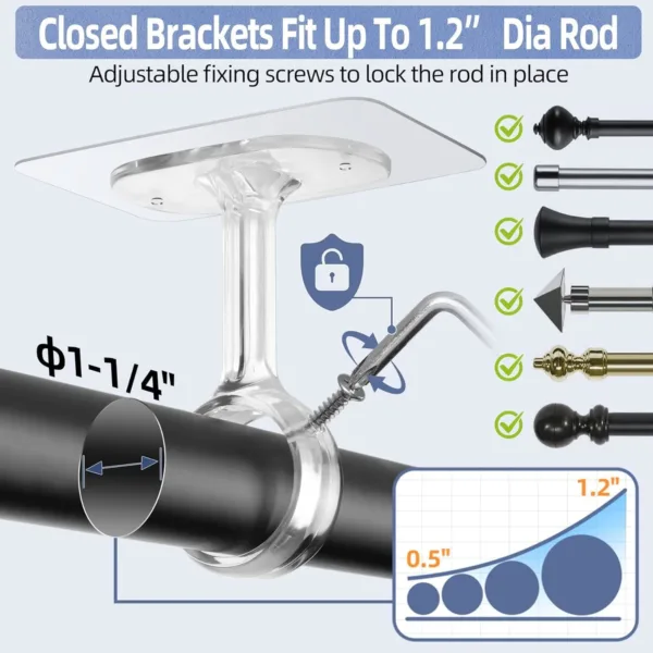 no drill curtain brackets 6