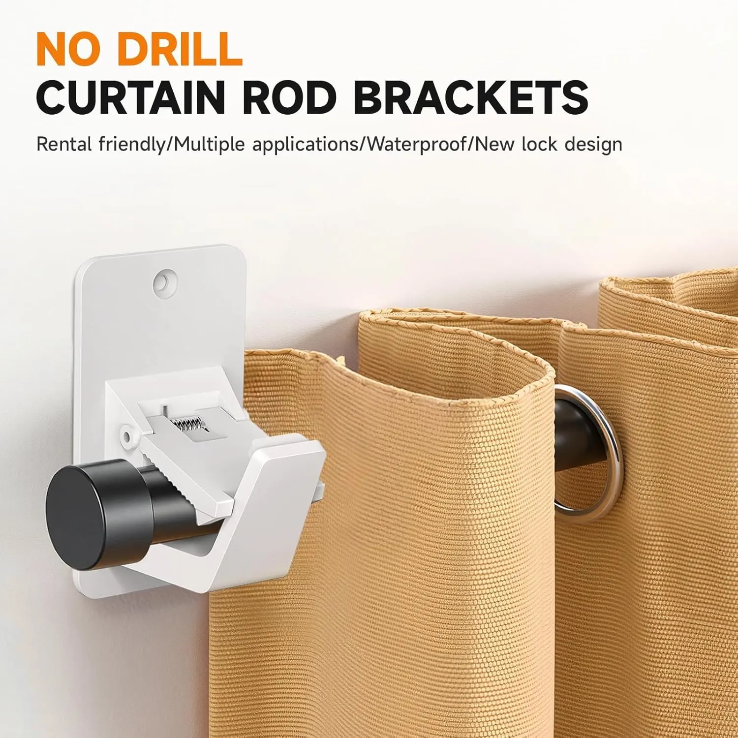 no drill curtain holder 3