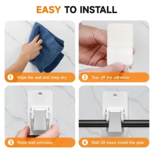 no drill curtain holder 5