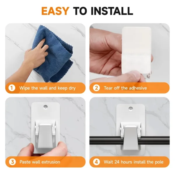 no drill curtain holder 5