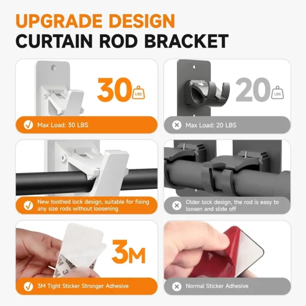 no drill curtain holder 6