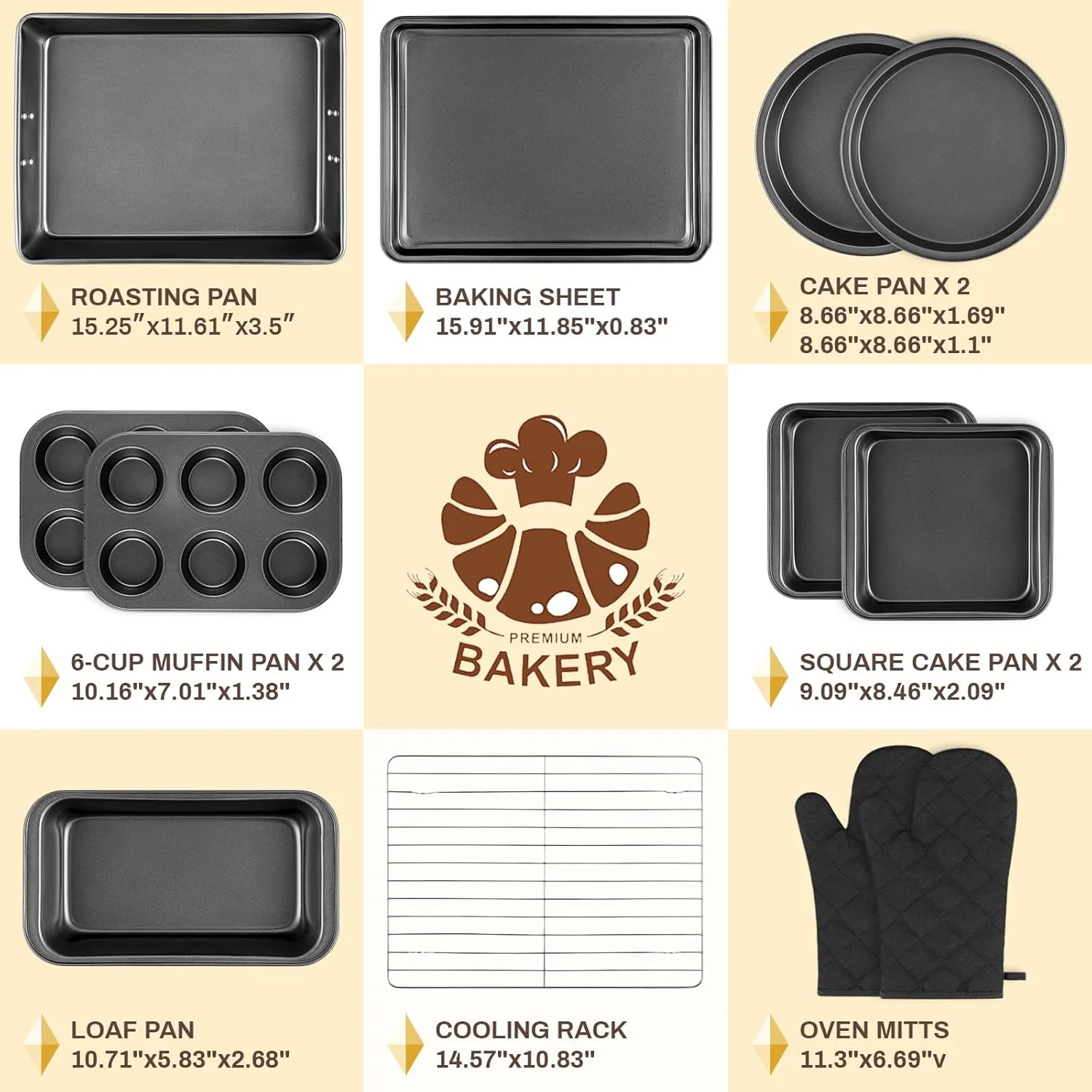 nonstick bakeware set 3