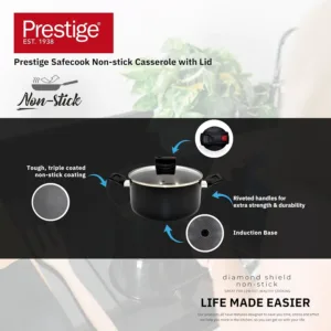 nonstick casserole pot 6