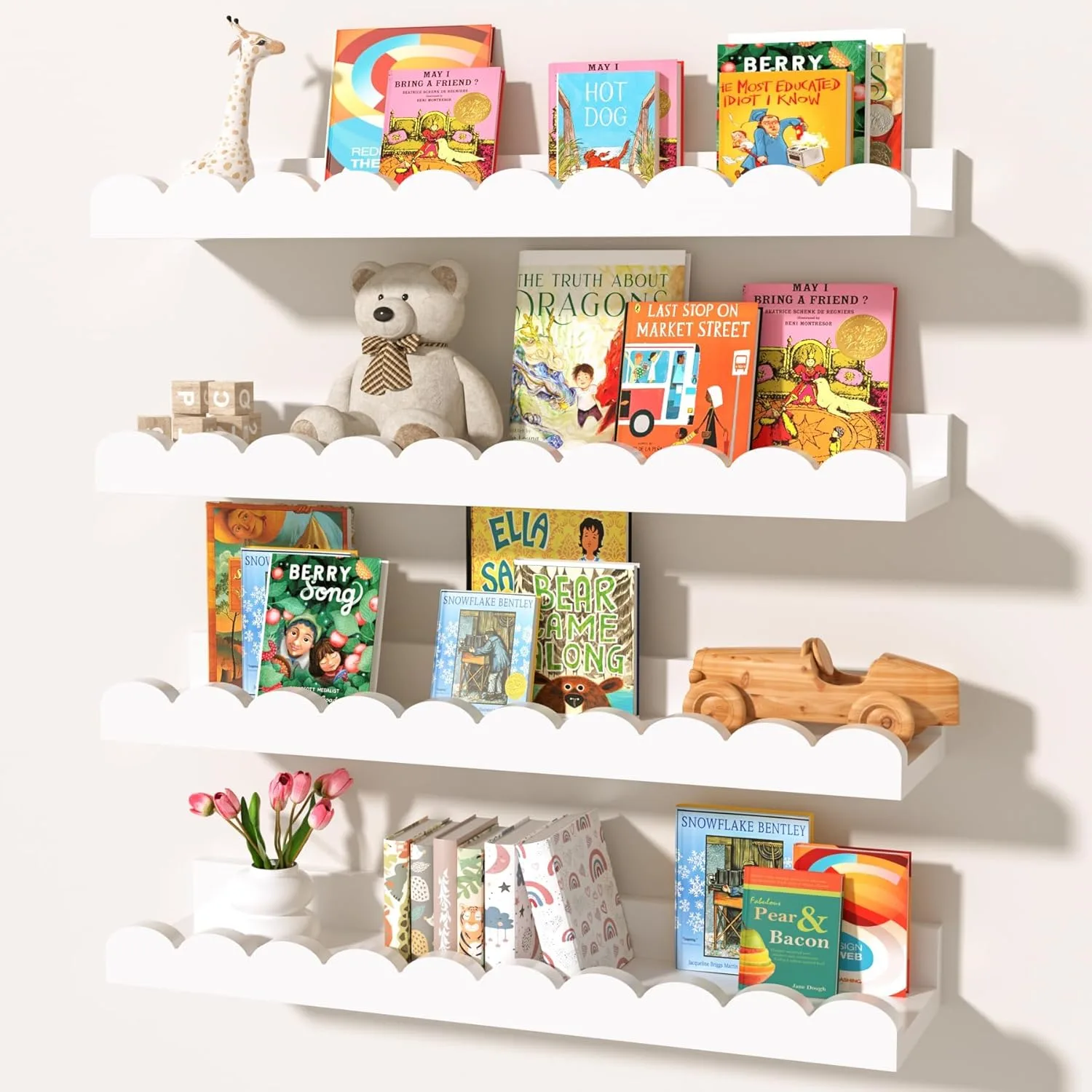 nursery bookshelves white kids 1