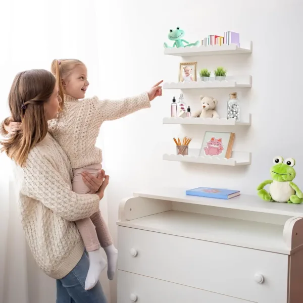 nursery bookshelves white kids 2