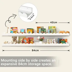 nursery bookshelves white kids 3