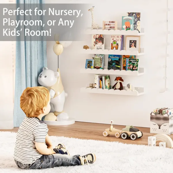nursery bookshelves white kids 4