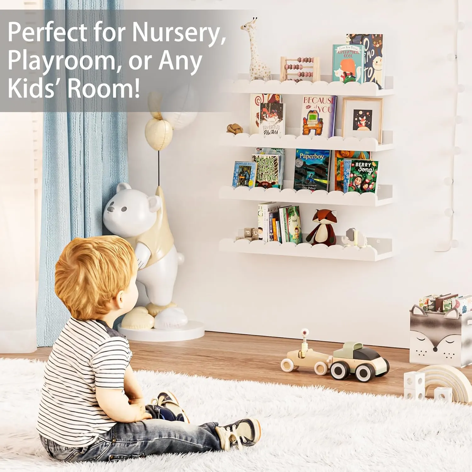 nursery bookshelves white kids 4