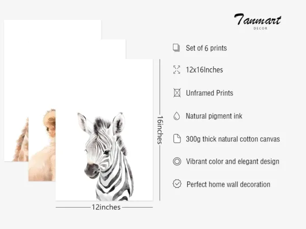 nursery wall art safari 2