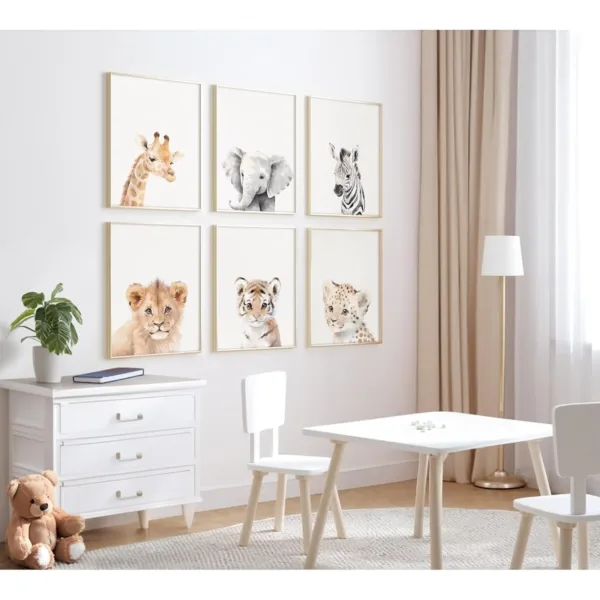 nursery wall art safari 3