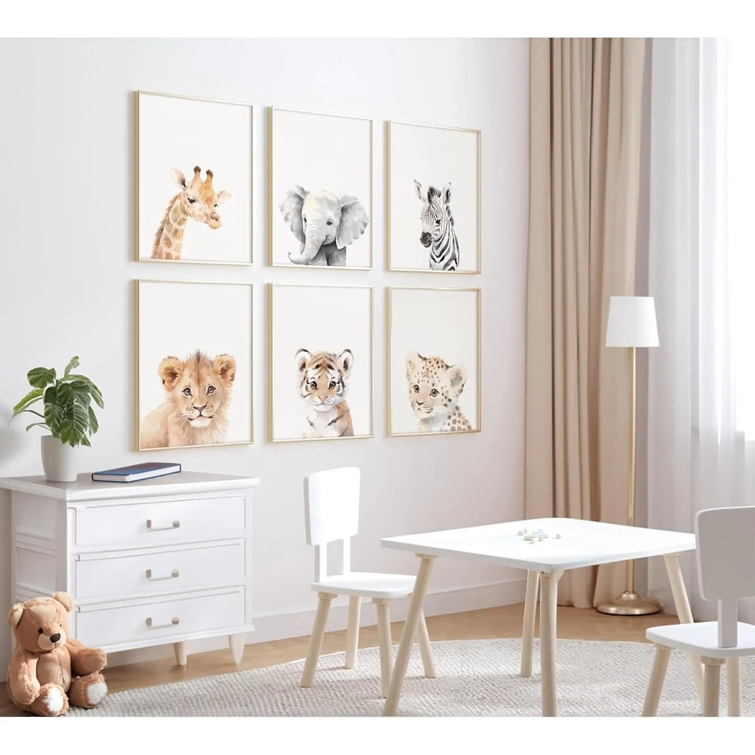 nursery wall art safari 3