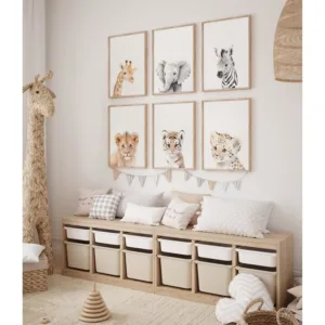 nursery wall art safari 4