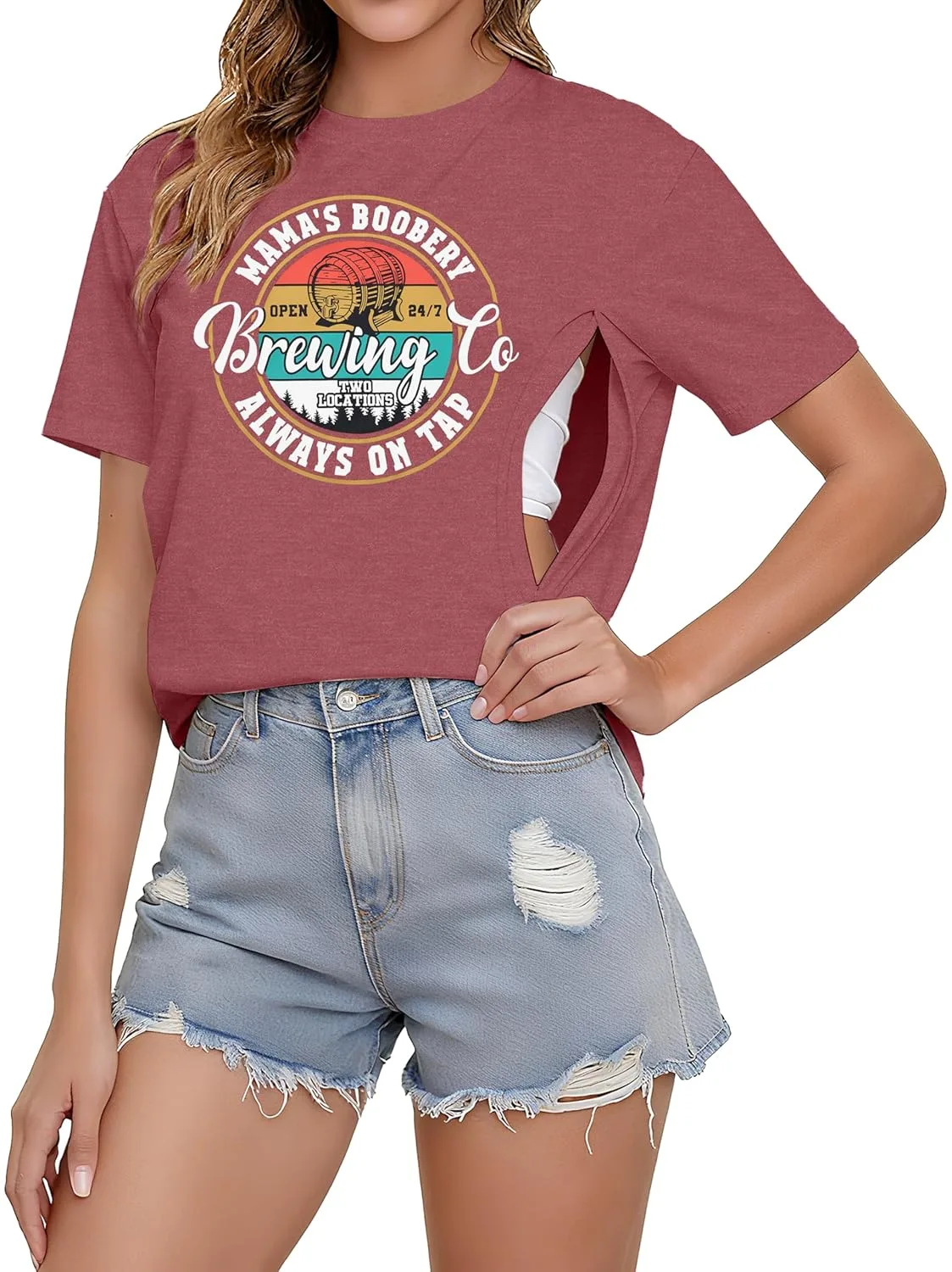 nursing shirt breastfeeding top 7