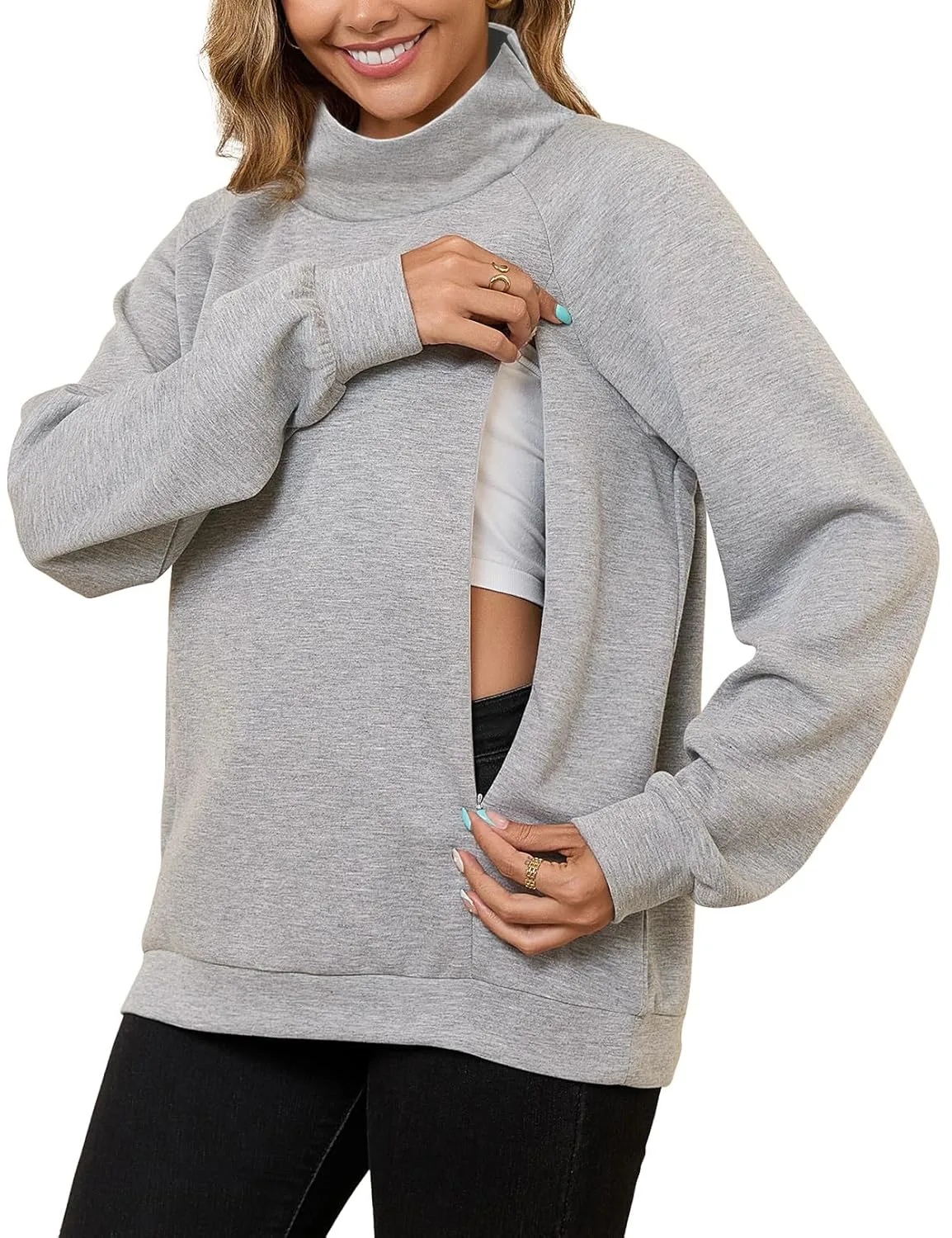 nursing sweatshirt breastfeeding 1