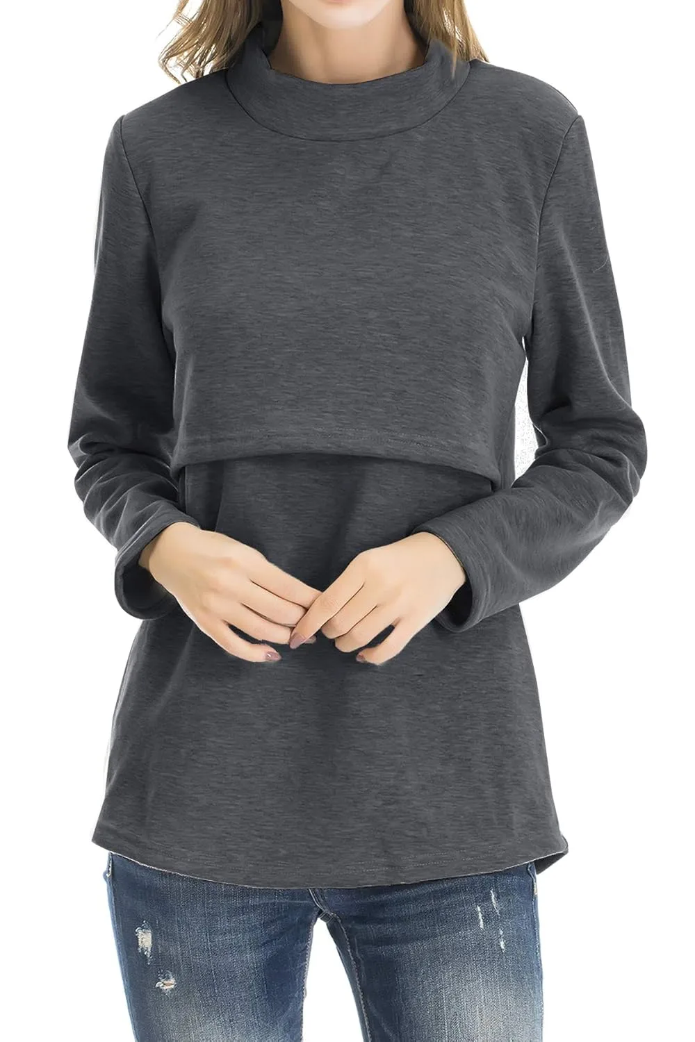 nursing tops fleece 1