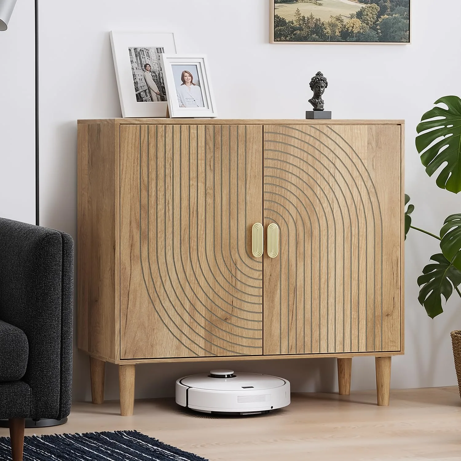 oak sideboard cabinet 1