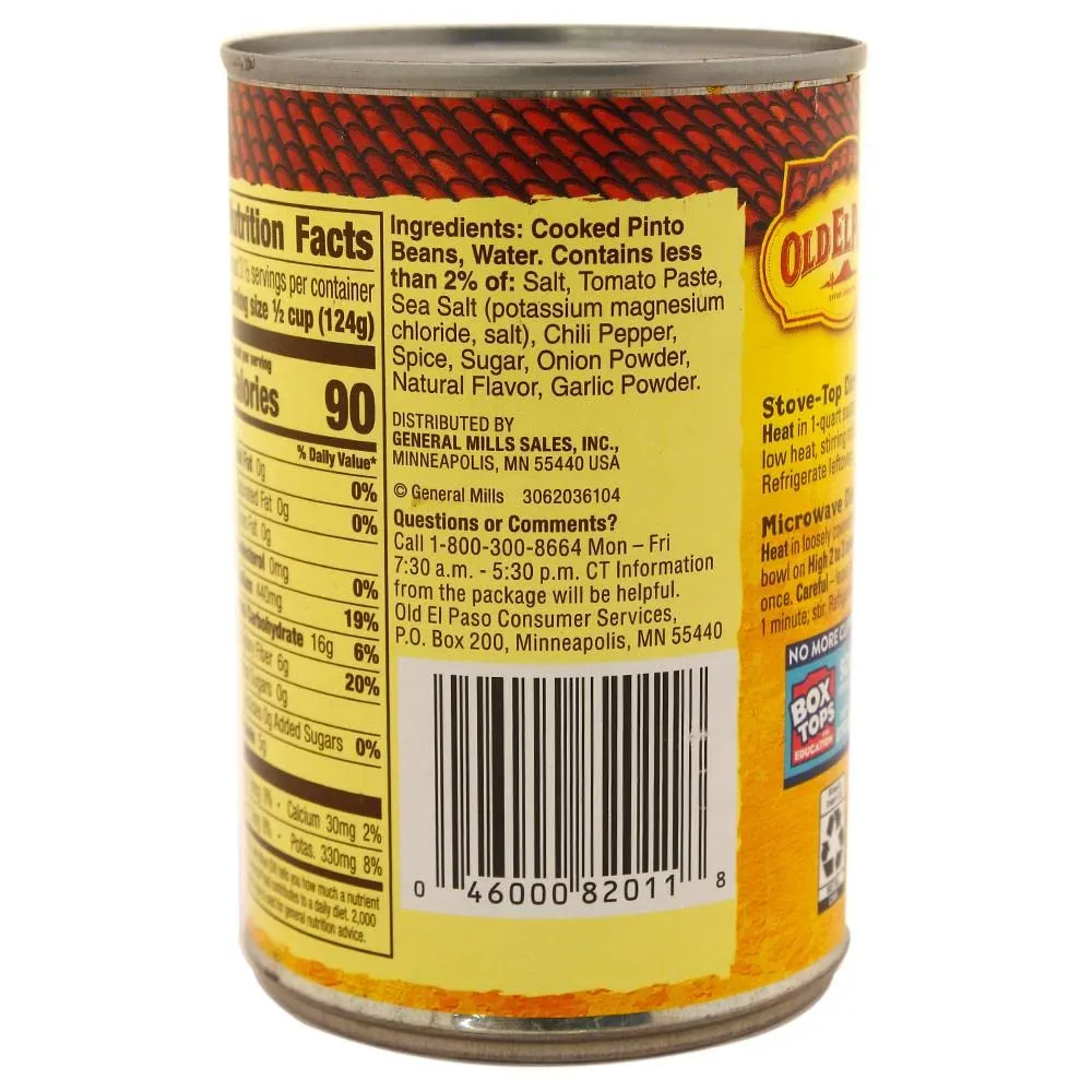 old elpaso refried beans 3