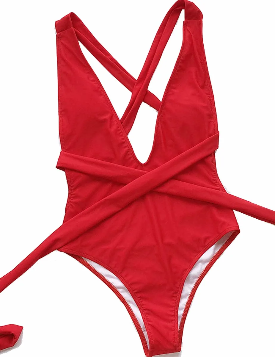 one piece swimsuit plunge 3