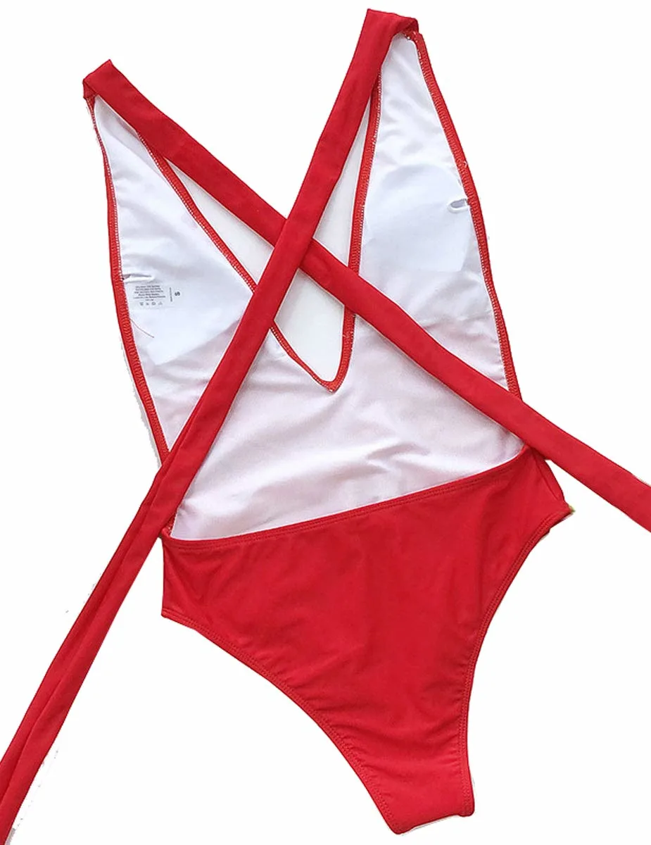 one piece swimsuit plunge 4