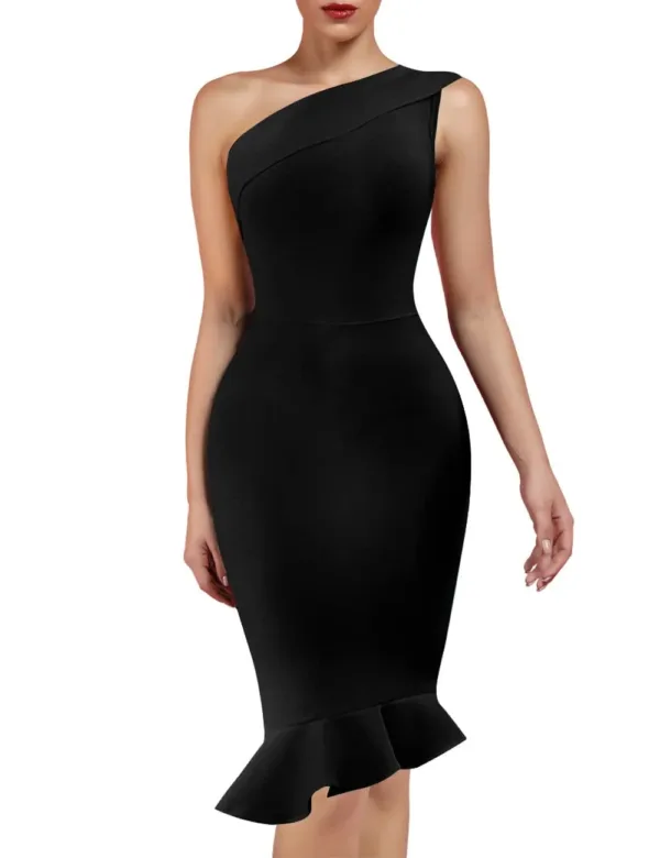 one shoulder bodycon dress 1