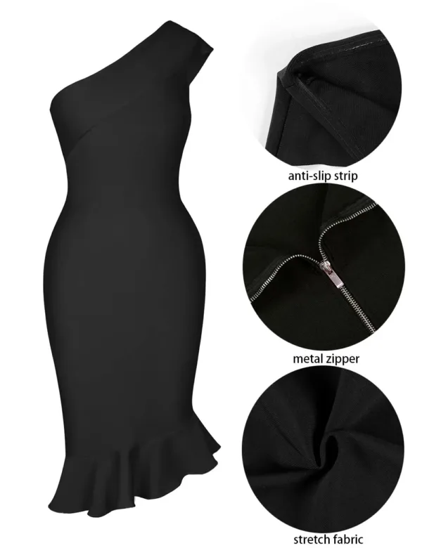 one shoulder bodycon dress 4