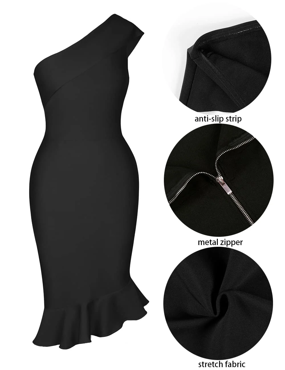 one shoulder bodycon dress 4