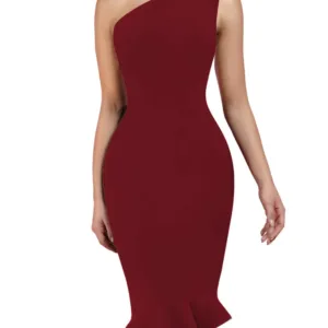 one shoulder bodycon dress 7