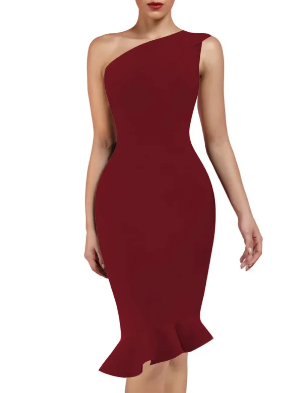 one shoulder bodycon dress 7